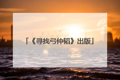 《寻找弓仲韬》出版