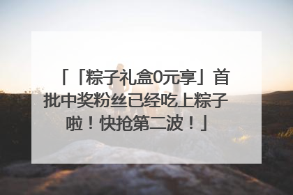 「粽子礼盒0元享」首批中奖粉丝已经吃上粽子啦！快抢第二波！