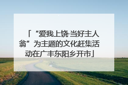 “爱我上饶·当好主人翁”为主题的文化赶集活动在广丰东阳乡开市