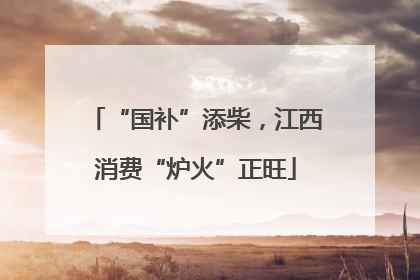 “国补”添柴，江西消费“炉火”正旺