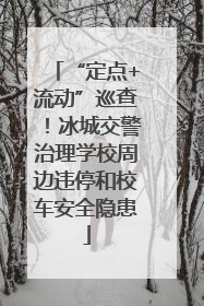 “定点+流动”巡查！冰城交警治理学校周边违停和校车安全隐患
