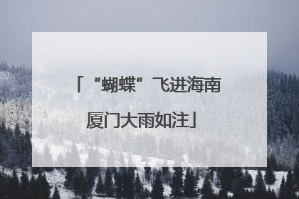 “蝴蝶”飞进海南 厦门大雨如注
