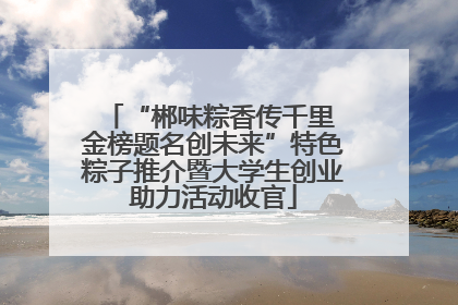 “郴味粽香传千里 金榜题名创未来”特色粽子推介暨大学生创业助力活动收官