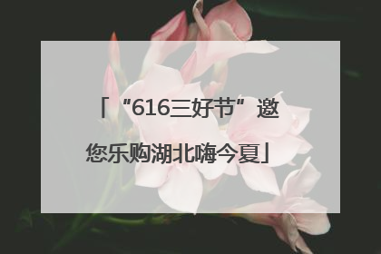 “616三好节”邀您乐购湖北嗨今夏