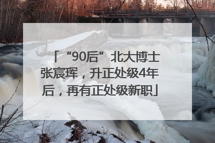 “90后”北大博士张宸珲，升正处级4年后，再有正处级新职