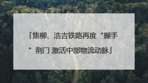 焦柳、浩吉铁路再度“握手”荆门 激活中部物流动脉