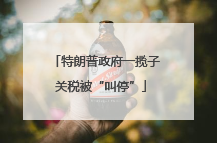 特朗普政府一揽子关税被“叫停”