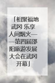 相聚福地武冈 乐享人间烟火——第四届邵阳旅游发展大会在武冈开幕