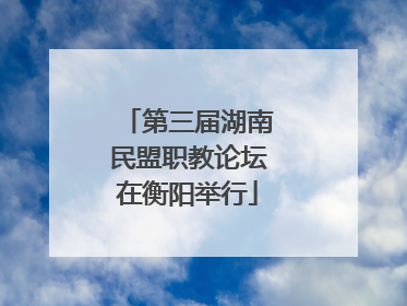 第三届湖南民盟职教论坛在衡阳举行