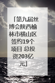 第九届丝博会陕西榆林市横山区签约19个项目 总投资203亿元