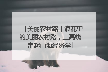 美丽农村路｜浪花里的美丽农村路，三高线串起山海经济学