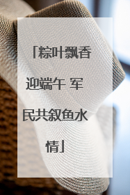 粽叶飘香迎端午 军民共叙鱼水情