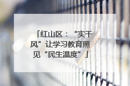 红山区：“实干风”让学习教育照见“民生温度”