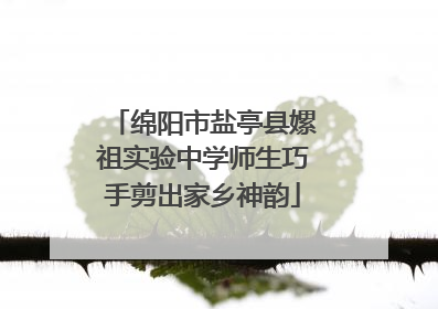 绵阳市盐亭县嫘祖实验中学师生巧手剪出家乡神韵