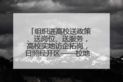 组织进高校送政策、送岗位、送服务，高校实地访企拓岗，日照经开区——校地企联动，激活人才发展“引擎”