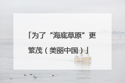 为了“海底草原”更繁茂（美丽中国）