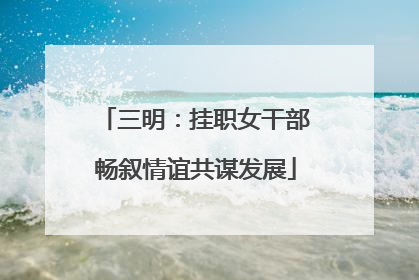 三明：挂职女干部畅叙情谊共谋发展