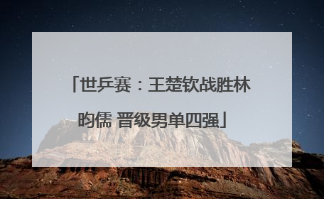 世乒赛：王楚钦战胜林昀儒 晋级男单四强