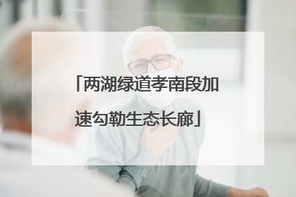 两湖绿道孝南段加速勾勒生态长廊