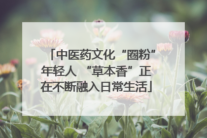中医药文化“圈粉”年轻人 “草本香”正在不断融入日常生活