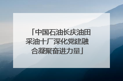 中国石油长庆油田采油十厂深化党建融合凝聚奋进力量