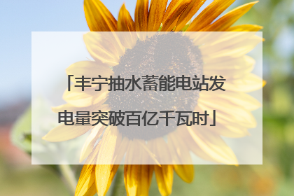 丰宁抽水蓄能电站发电量突破百亿千瓦时