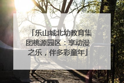 乐山城北幼教育集团桃源园区：享动漫之乐，伴多彩童年