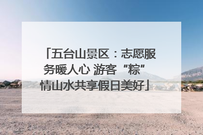 五台山景区:志愿服务暖人心 游客“粽”情山水共享假日美好