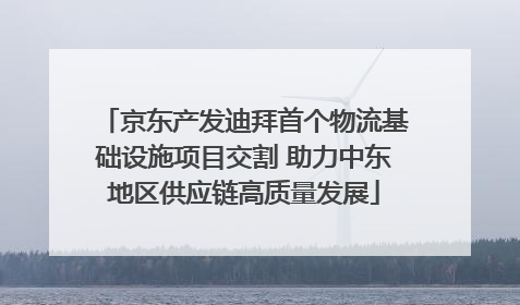 京东产发迪拜首个物流基础设施项目交割 助力中东地区供应链高质量发展