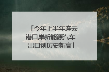 今年上半年连云港口岸新能源汽车出口创历史新高