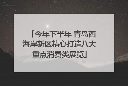 今年下半年 青岛西海岸新区精心打造八大重点消费类展览