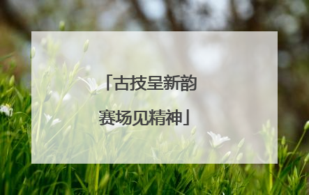古技呈新韵 赛场见精神