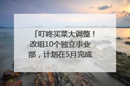 叮咚买菜大调整！改组10个独立事业部，计划在5月完成App端全面改版
