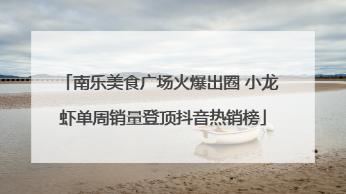 南乐美食广场火爆出圈 小龙虾单周销量登顶抖音热销榜