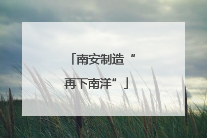 南安制造“再下南洋”