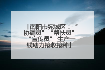 南阳市宛城区：“协调员”“帮扶员”“宣传员” 生产一线助力抢收抢种
