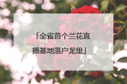 全省首个兰花直播基地落户龙里