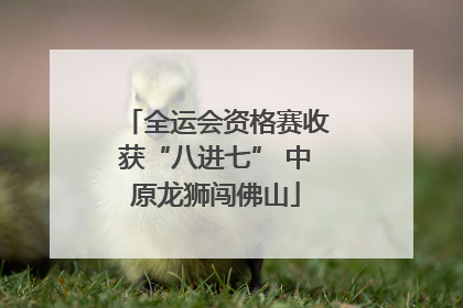 全运会资格赛收获“八进七” 中原龙狮闯佛山