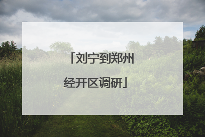 刘宁到郑州经开区调研