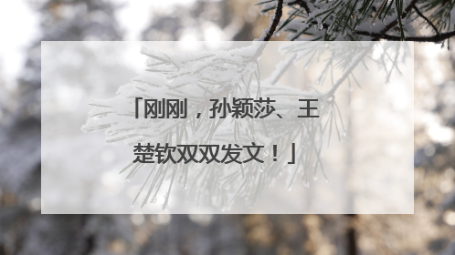刚刚，孙颖莎、王楚钦双双发文！