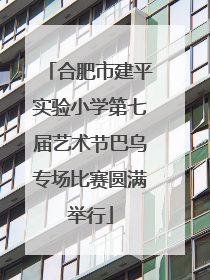 合肥市建平实验小学第七届艺术节巴乌专场比赛圆满举行