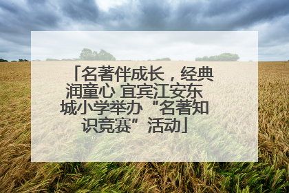 名著伴成长，经典润童心 宜宾江安东城小学举办“名著知识竞赛”活动