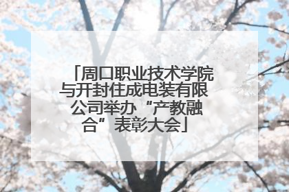 周口职业技术学院与开封住成电装有限 公司举办“产教融合”表彰大会
