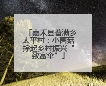 嘉禾县普满乡太平村：小菌菇撑起乡村振兴“致富伞”