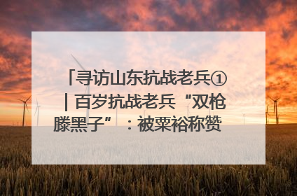 寻访山东抗战老兵①｜百岁抗战老兵“双枪滕黑子”：被粟裕称赞的“孤胆英雄”