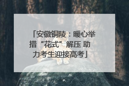 安徽铜陵：暖心举措“花式”解压 助力考生迎接高考