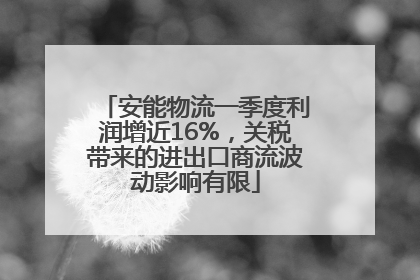 安能物流一季度利润增近16%，关税带来的进出口商流波动影响有限