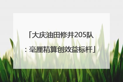 大庆油田修井205队：毫厘精算创效益标杆