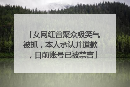 女网红曾聚众吸笑气被抓，本人承认并道歉，目前账号已被禁言