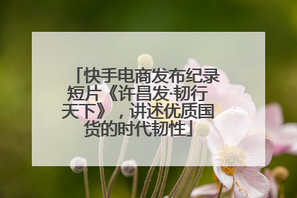 快手电商发布纪录短片《许昌发·韧行天下》，讲述优质国货的时代韧性